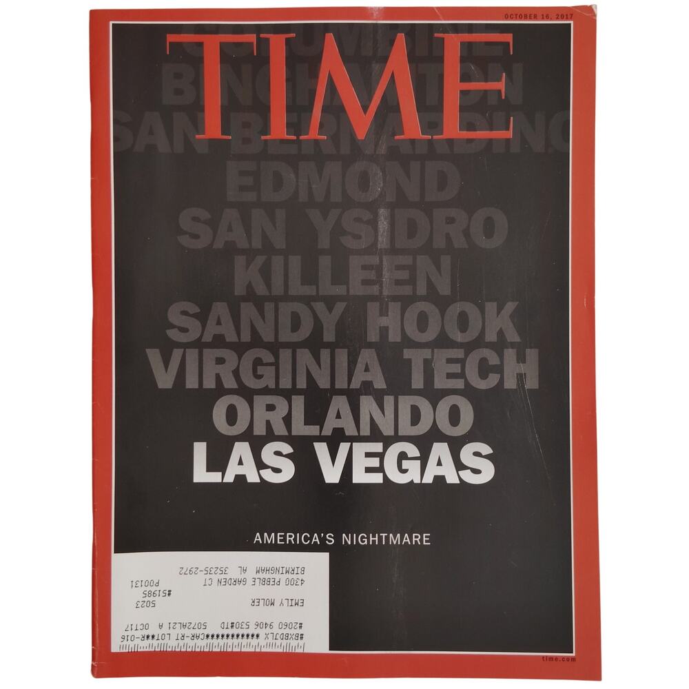 Time Magazine October 16 2017 America's Nightmare Las Vegas Back Issue